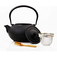 Lumaland Tetera Hobnail estilo Asia 1 x tetera de hierro fundido (1-4 l) 1x cucharilla dosificadora de bambú 1 x filtro
